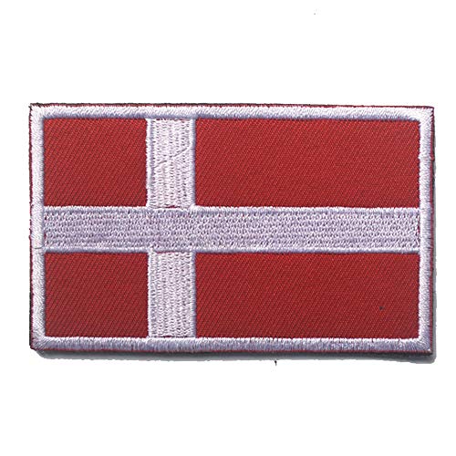 Aufnäher mit Dänemark-Flagge, bestickt, zum Aufbügeln oder Aufnähen – Emblem, taktische Militärmoral, lustige Flicken, Abzeichen, Applikationen mit Klettverschluss, Rückseite Aufnäher mit Dänemark-Flagge, bestickt, zum Aufbügeln oder Aufnähen – Emblem, taktische Militärmoral, lustige Flicken, Abzeichen, Applikationen mit Klettverschluss, Rückseite von ODSS