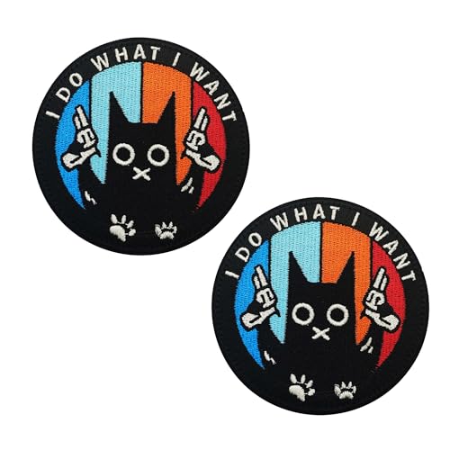 Bestickte Applikationen im Retro-Stil, Regenbogen-Katze, Befestigungshaken, Reparaturflicken, dekorative Applikation, Humor, lustig, Meme, Tier-Stickerei, taktische Abzeichen, 7,6 cm Bestickte Applikationen im Retro-Stil, Regenbogen-Katze, Befestigungshaken, Reparaturflicken, dekorative Applikation, Humor, lustig, Meme, Tier-Stickerei, taktische Abzeichen, 7,6 cm von ODSS
