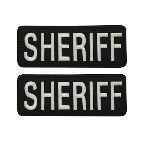 Bestickte Applikationen mit Sheriff-Motiv, Stoff-Stickerei, Aufnähen, Aufnähen, taktische Moral, Militär-Emblem, Abzeichen für Kleidung, Rucksäcke, Westen, 12 x 5 cm Bestickte Applikationen mit Sheriff-Motiv, Stoff-Stickerei, Aufnähen, Aufnähen, taktische Moral, Militär-Emblem, Abzeichen für Kleidung, Rucksäcke, Westen, 12 x 5 cm von ODSS