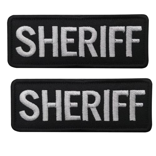Bestickte Applikationen mit Sheriff-Motiv, Stoff-Stickerei, Aufnähen, Aufnähen, taktische Moral, Militär-Emblem, Abzeichen für Kleidung, Rucksäcke, Westen, 24 x 10 cm Bestickte Applikationen mit Sheriff-Motiv, Stoff-Stickerei, Aufnähen, Aufnähen, taktische Moral, Militär-Emblem, Abzeichen für Kleidung, Rucksäcke, Westen, 24 x 10 cm von ODSS