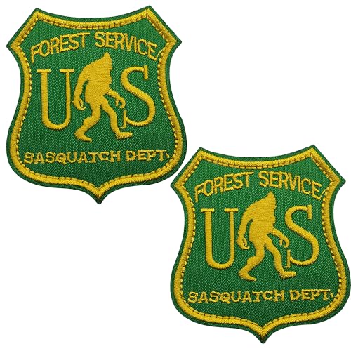 Bestickter Aufnäher, Motiv: Department of Sasquatch, Bigfoot Forest Service, Vintage, Naturapplikation mit Klettverschluss auf der Rückseite für Rucksäcke, Jacken, Kleidung Bestickter Aufnäher, Motiv: Department of Sasquatch, Bigfoot Forest Service, Vintage, Naturapplikation mit Klettverschluss auf der Rückseite für Rucksäcke, Jacken, Kleidung von ODSS