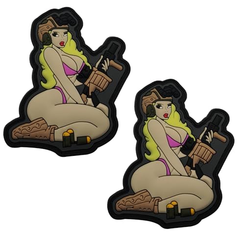 Bikini Beauty PVC Taktische Moral Patches Militär Armband Rucksack Abzeichen 3,35 x 2,95 Zoll 2 Stück von ODSS