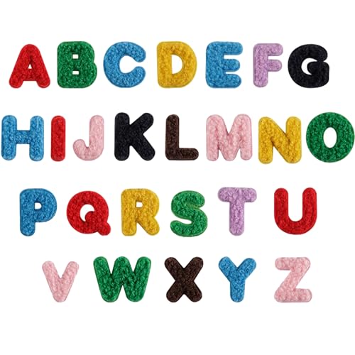 Bunte Alphabet-Buchstaben-Aufnäher, bestickte Applikationen, komplettes A-Z, 2,3 x 2,2 cm Bunte Alphabet-Buchstaben-Aufnäher, bestickte Applikationen, komplettes A-Z, 2,3 x 2,2 cm von ODSS