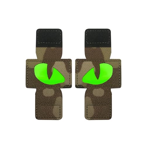 Cat Green Eyes Glow in the Dark Laser Cut Patches, Tiger Eyes Luminous Patch Decorative Appliques, Tactical Moral Military Emblem Combat Armband Badges, 8,5 x 4,1 cm Cat Green Eyes Glow in the Dark Laser Cut Patches, Tiger Eyes Luminous Patch Decorative Appliques, Tactical Moral Military Emblem Combat Armband Badges, 8,5 x 4,1 cm von ODSS