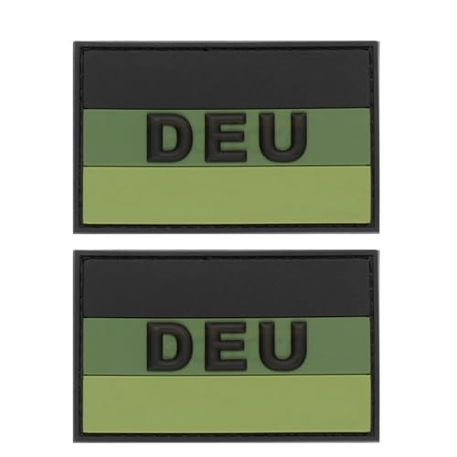 Deutsche Flagge DEU PVC Moral Patches, 8,9 x 5,9 cm, 2 Stück Deutsche Flagge DEU PVC Moral Patches, 8,9 x 5,9 cm, 2 Stück von ODSS