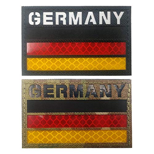 Deutschland Reflektierende IR-Flagge Patch Militärische Taktik Moral Patch Europa Abzeichen Emblem Applique Patches Aufbügeln auf Kleidung Rucksack Zubehör mit Hook & Loop Black Camo Deutschland Reflektierende IR-Flagge Patch Militärische Taktik Moral Patch Europa Abzeichen Emblem Applique Patches Aufbügeln auf Kleidung Rucksack Zubehör mit Hook & Loop Black Camo von ODSS