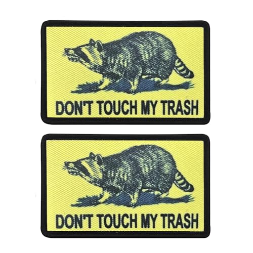 Don't Touch My Trash Raccoon Taktische Moral-Patches für Kleidung, Rucksäcke, Hüte, Taschen, Jacken, 8,9 x 5,9 cm, 2 Stück Don't Touch My Trash Raccoon Taktische Moral-Patches für Kleidung, Rucksäcke, Hüte, Taschen, Jacken, 8,9 x 5,9 cm, 2 Stück von ODSS