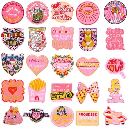Dutch Carnival Aufnäher Bügelbilder Rosa bestickte Abzeichen Kollektion 25 Stück Deko Set Dutch Carnival Aufnäher Bügelbilder Rosa bestickte Abzeichen Kollektion 25 Stück Deko Set von ODSS