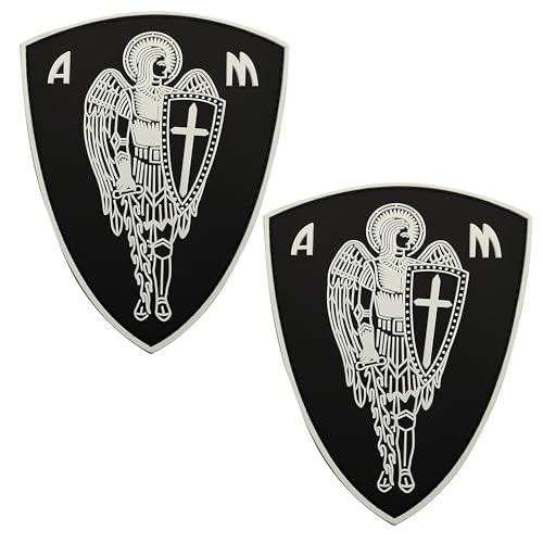 Erzengel St. Michael Saint Cross Schwert Schild Schutz 3D PVC Gummi Patches mit Verschluss Klettverschluss Rückseite Taktische Militär Moral Armband Emblem Abzeichen Dekorative Applikationen von ODSS