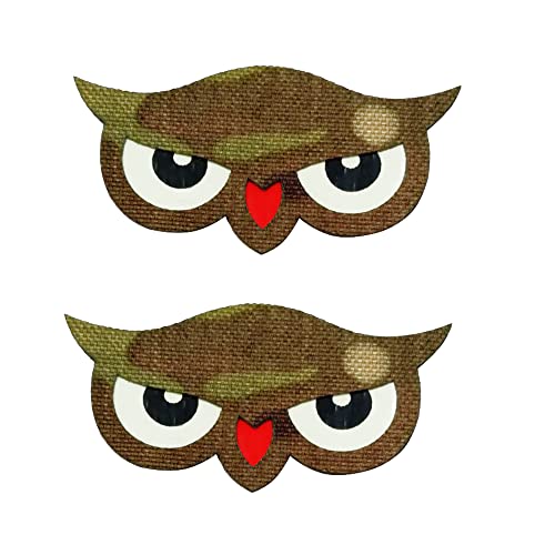 Eulenaugen-Aufnäher, leuchtende dunkle Applikation, niedliche Cartoon-Augen, zum Aufnähen, mit Klettverschluss Eulenaugen-Aufnäher, leuchtende dunkle Applikation, niedliche Cartoon-Augen, zum Aufnähen, mit Klettverschluss von ODSS