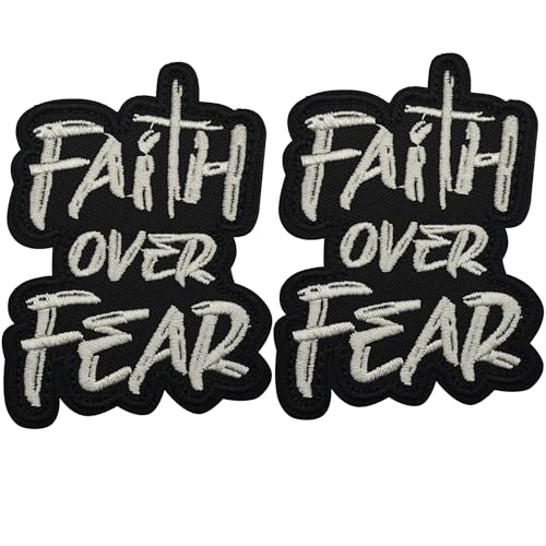 Faith Over Fear Halloween Embroidered Appliques Patches for Backpacks Bags Hats, Black and White, 8 x 6 cm, 2 Pack Faith Over Fear Halloween Embroidered Appliques Patches for Backpacks Bags Hats, Black and White, 8 x 6 cm, 2 Pack von ODSS