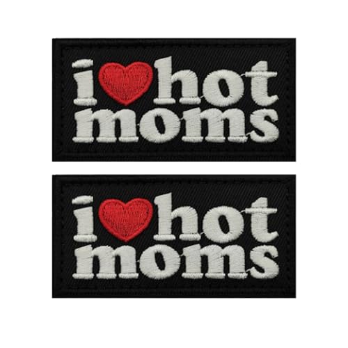 I Love Hot Moms bestickte Applikationen Patches, Humor lustiger dekorativer Reparaturflicken, taktische Moralabzeichen für Kleidung, Rucksäcke, Hüte, 4,9 x 8,9 cm I Love Hot Moms bestickte Applikationen Patches, Humor lustiger dekorativer Reparaturflicken, taktische Moralabzeichen für Kleidung, Rucksäcke, Hüte, 4,9 x 8,9 cm von ODSS