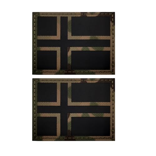 IR Infrarot Reflektierende Norwegen Flagge Patches Laser Cut Patch Appliues, Taktische Moral Militär Emblem Abzeichen für Rucksäcke, Kleidung, Hüte, 7,9 x 5,5 cm, 2 Stück IR Infrarot Reflektierende Norwegen Flagge Patches Laser Cut Patch Appliues, Taktische Moral Militär Emblem Abzeichen für Rucksäcke, Kleidung, Hüte, 7,9 x 5,5 cm, 2 Stück von ODSS