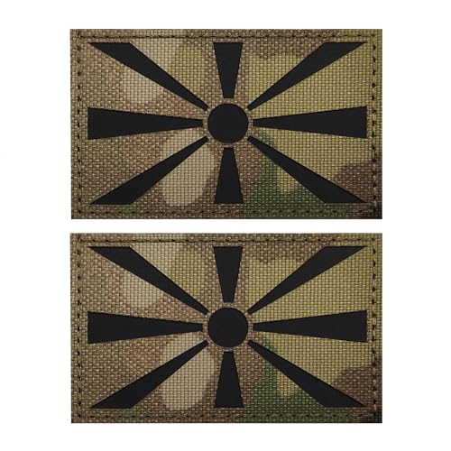 IR Infrarot reflektierende Mazedonien-Flagge, lasergeschnittene Flicken Applikationen, taktische Moralabzeichen für Rucksäcke, Kleidung, Hüte, 8,9 x 5,9 cm, 2 Stück IR Infrarot reflektierende Mazedonien-Flagge, lasergeschnittene Flicken Applikationen, taktische Moralabzeichen für Rucksäcke, Kleidung, Hüte, 8,9 x 5,9 cm, 2 Stück von ODSS