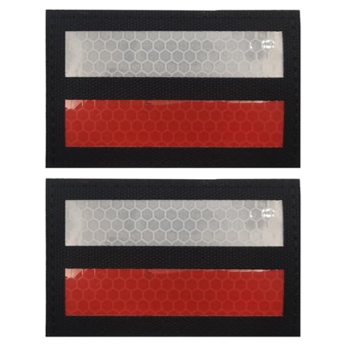 IR Infrarot reflektierende Polen Flagge Patches, polnische Flaggen, lasergeschnittene Aufnäher, Applikationen, taktische Moral, Militär-Emblem, Abzeichen für Rucksäcke, Kleidung, Hüte, 8,9 x 5,9 cm, 2 IR Infrarot reflektierende Polen Flagge Patches, polnische Flaggen, lasergeschnittene Aufnäher, Applikationen, taktische Moral, Militär-Emblem, Abzeichen für Rucksäcke, Kleidung, Hüte, 8,9 x 5,9 cm, 2 von ODSS