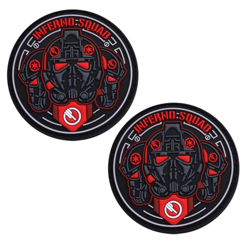 Inferno Squad Imperial Special Forces PVC Moral Patch, 8 cm, Schwarz und Rot, 2 Stück Inferno Squad Imperial Special Forces PVC Moral Patch, 8 cm, Schwarz und Rot, 2 Stück von ODSS