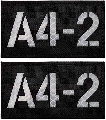 Infrarot IR Anrufzeichen Reflektierendes Patch, Anpassbares A4-2 Team Personalized Emblem Taktische Militär Taktische Moral Patches Armband Abzeichen für Kleidung Zubehör Rucksack von ODSS