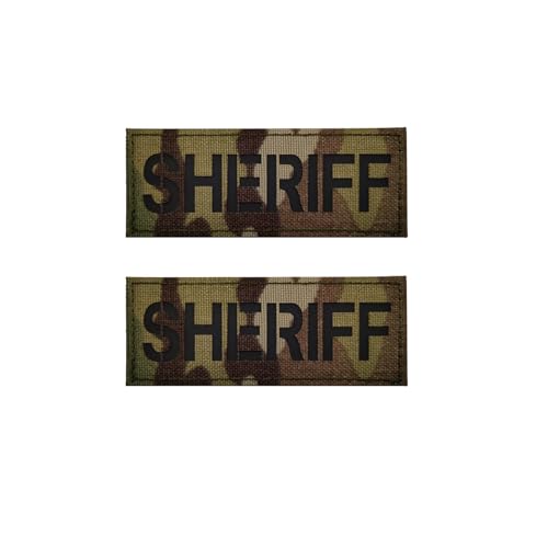 Infrarot-reflektierende Sheriff-Patches, taktische Militär-Moral-Abzeichen, dekorativer Aufnäher für Westen, Jacken, Kleidung, Taschen, Rucksäcke, 9,5 x 4,9 cm Infrarot-reflektierende Sheriff-Patches, taktische Militär-Moral-Abzeichen, dekorativer Aufnäher für Westen, Jacken, Kleidung, Taschen, Rucksäcke, 9,5 x 4,9 cm von ODSS