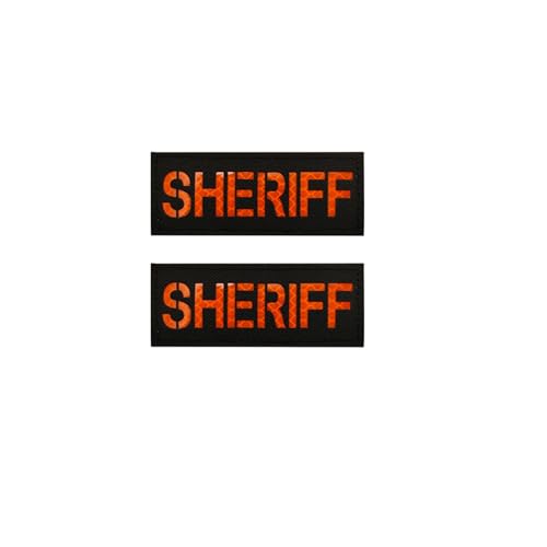 Infrarot-reflektierende Sheriff-Patches, taktische Militär-Moral-Abzeichen, dekorativer Aufnäher für Westen, Jacken, Kleidung, Taschen, Rucksäcke, 9,5 x 4,9 cm Infrarot-reflektierende Sheriff-Patches, taktische Militär-Moral-Abzeichen, dekorativer Aufnäher für Westen, Jacken, Kleidung, Taschen, Rucksäcke, 9,5 x 4,9 cm von ODSS