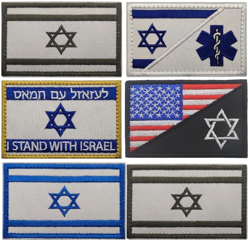 Israelische Flagge, bestickte Applikation – israelischer jüdischer Davidstern-Flaggen, taktisches Militär-Moral-Emblem, Armband, Abzeichen, Nationalflagge, Uniform, Stickerei-Applikation von ODSS