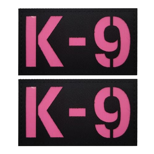 ODSS K9 Reflektierende Flicken für Diensthunde, 8,9 x 5,9 cm, leuchtet im Dunkeln, Hakenverschlüsse, taktische Militärabzeichen, 2 Stück von ODSS