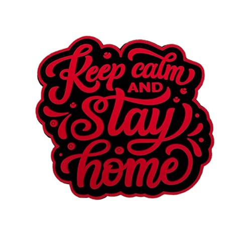 ODSS "Keep Calm and Stay Home"-Patch, PVC, Hakenverschluss, 8,7 x 8,9 cm von ODSS