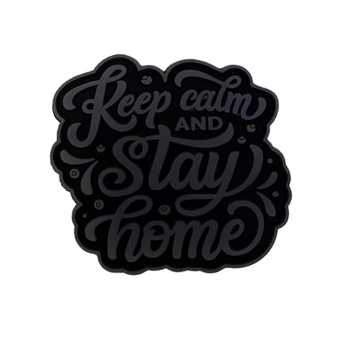 ODSS "Keep Calm and Stay Home"-Patch, PVC, Hakenverschluss, 8,7 x 8,9 cm von ODSS