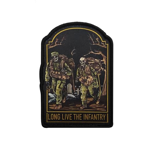ODSS Long Live The Infantry Printed Appliques Patches, Tactical Moral Military Applique Emblem Badges Decorative Patch, Hook Loop Backing Patches for Hats, Clothing, Backpacks, Black ODSS Long Live The Infantry Printed Appliques Patches, Tactical Moral Military Applique Emblem Badges Decorative Patch, Hook Loop Backing Patches for Hats, Clothing, Backpacks, Black von ODSS