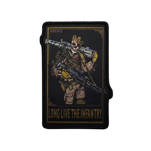 ODSS Long Live The Infantry Printed Appliques Patches, Tactical Moral Military Applique Emblem Badges Decorative Patch, Hook Loop Backing Patches for Hats, Clothing, Backpacks, Black ODSS Long Live The Infantry Printed Appliques Patches, Tactical Moral Military Applique Emblem Badges Decorative Patch, Hook Loop Backing Patches for Hats, Clothing, Backpacks, Black von ODSS