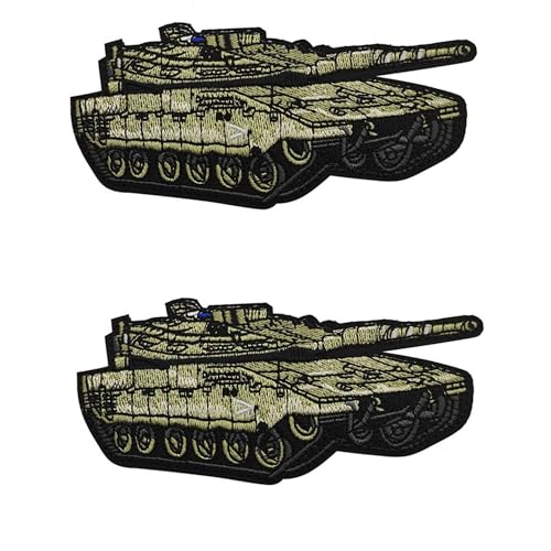 ODSS Militärische Tank-Flicken, bestickte Stoffapplikation, Aufnäher, taktische Kampfabzeichen, Fahrzeugdesigns, Hakenverschlüsse auf der Rückseite mit Schlaufe, 2 Stück von ODSS