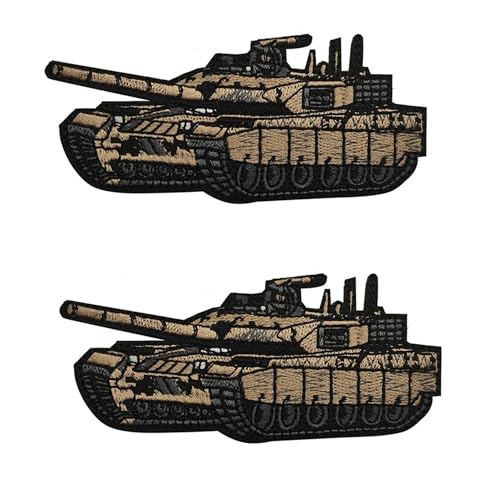 ODSS Militärische Tank-Flicken, bestickte Stoffapplikation, Aufnäher, taktische Kampfabzeichen, Fahrzeugdesigns, Hakenverschlüsse auf der Rückseite mit Schlaufe, 2 Stück von ODSS