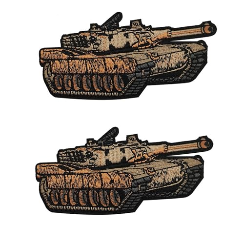 ODSS Militärische Tank-Flicken, bestickte Stoffapplikation, Aufnäher, taktische Kampfabzeichen, Fahrzeugdesigns, Hakenverschlüsse auf der Rückseite mit Schlaufe, 2 Stück von ODSS