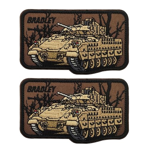 ODSS Militärische Tank-Flicken, bestickte Stoffapplikation, Aufnäher, taktische Kampfabzeichen, Fahrzeugdesigns, Hakenverschlüsse auf der Rückseite mit Schlaufe, 2 Stück von ODSS