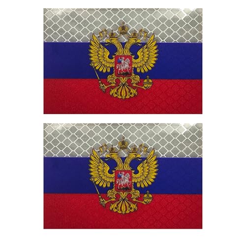 ODSS Russische Flagge Reflektierender Patch mit doppelköpfigem Adler Taktische Moral Embleme Abzeichen Set, 9 x 6 cm ODSS Russische Flagge Reflektierender Patch mit doppelköpfigem Adler Taktische Moral Embleme Abzeichen Set, 9 x 6 cm von ODSS
