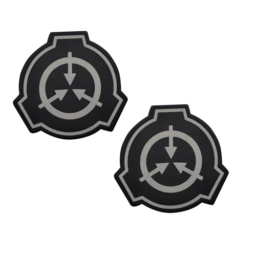 ODSS SCP Foundation Infrarot Reflektierende Patches, Tactical Moral Special Containment Procedures Foundation Logo Badges, Hakenverschlüsse Rückseite mit Schlaufe, 5,5 cm, Schwarz und Silber ODSS SCP Foundation Infrarot Reflektierende Patches, Tactical Moral Special Containment Procedures Foundation Logo Badges, Hakenverschlüsse Rückseite mit Schlaufe, 5,5 cm, Schwarz und Silber von ODSS