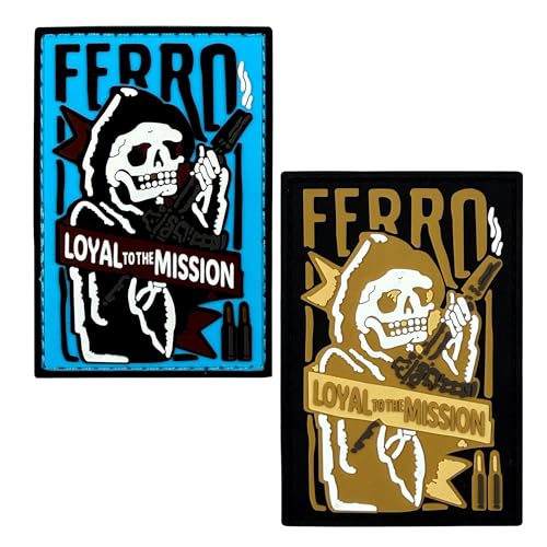 ODSS Tactical Skull Moral PVC Rubber Luminous Patches, Glow in Dark, Hook Fasteners Backing with Loop Swatch, 8.5 x 5.5 cm von ODSS