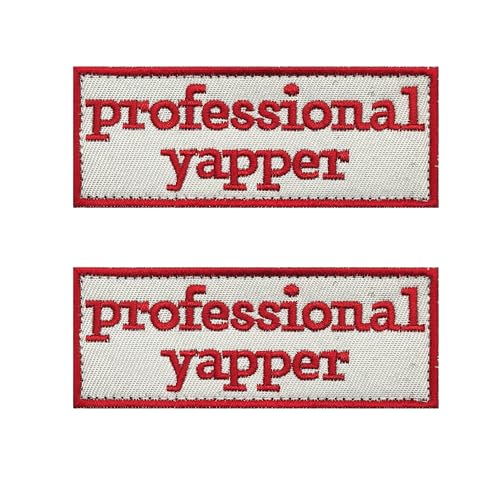 Professioneller Yapper bestickter Aufnäher, humorvoller, dekorativer Reparaturaufnäher, taktisches Moral-Emblem, Abzeichen für Kleidung, Rucksäcke, Hüte, 10 x 4 cm Professioneller Yapper bestickter Aufnäher, humorvoller, dekorativer Reparaturaufnäher, taktisches Moral-Emblem, Abzeichen für Kleidung, Rucksäcke, Hüte, 10 x 4 cm von ODSS