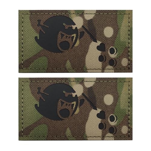 Reflektierende Geister-Patches, dekorative Applikationen, taktische Militärmoral, Outdoor-Armband-Abzeichen, 9 x 5 cm, Hakenverschlüsse auf der Rückseite mit Schlaufenmuster, 2 Stück Reflektierende Geister-Patches, dekorative Applikationen, taktische Militärmoral, Outdoor-Armband-Abzeichen, 9 x 5 cm, Hakenverschlüsse auf der Rückseite mit Schlaufenmuster, 2 Stück von ODSS