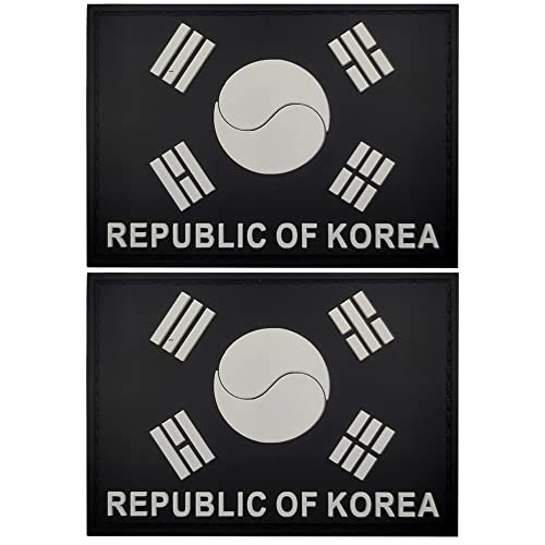 Republik Korea leuchtende dunkle Patches Applikationen zum Aufnähen Leuchtender PVC-Patch Tactical Moral Militär Emblem Abzeichen von ODSS