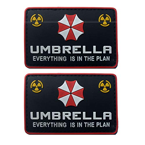 Resident Evil Umbrella Corporation PVC-Aufnäher für Kleidung, Rucksack, Zubehör, Armband, 2 Stück (D) von ODSS