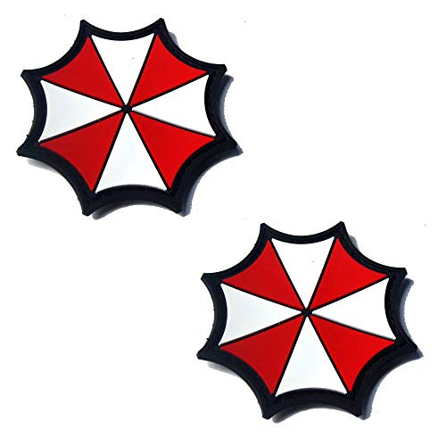 Resident Evil Umbrella Corporation PVC Patch Abzeichen Emblem Applikation Haken Patch für Kleidung Rucksack Zubehör Manschette 2 Stück von ODSS