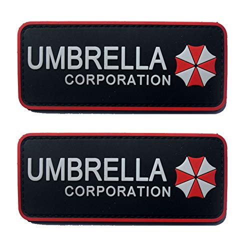 Resident Evil Umbrella Corporation PVC Patch Abzeichen Emblem Applikation Haken Patch für Kleidung Rucksack Zubehör Manschette 2 Stück von ODSS