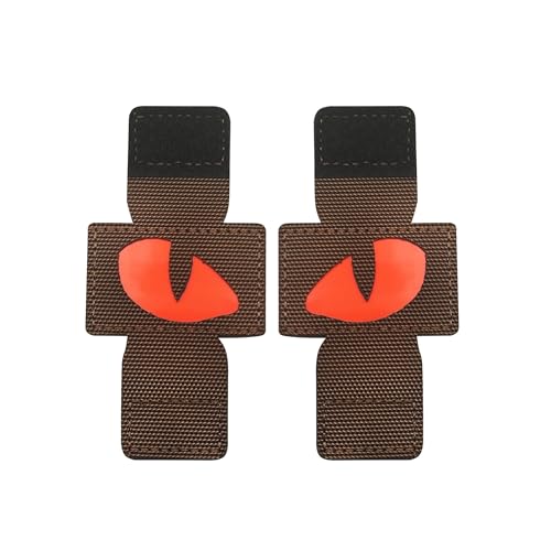 Rote Augen mit roten Augen, leuchtet im Dunkeln, lasergeschnittene Aufnäher, Tigeraugen, leuchtende Aufnäher, dekorative Applikationen, taktisches Moral-Emblem, Kampfarmband, 8,5 x 4,1 cm Rote Augen mit roten Augen, leuchtet im Dunkeln, lasergeschnittene Aufnäher, Tigeraugen, leuchtende Aufnäher, dekorative Applikationen, taktisches Moral-Emblem, Kampfarmband, 8,5 x 4,1 cm von ODSS