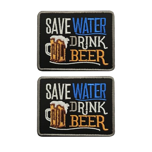 Save Water Drink Beer Embroidered Appliques Patches, Humor Funny Decorative Repair Patch, Tactical Moral Military Badges for Clothes, Backpacks, Hats, 2.36 x 2.95 Inches Save Water Drink Beer Embroidered Appliques Patches, Humor Funny Decorative Repair Patch, Tactical Moral Military Badges for Clothes, Backpacks, Hats, 2.36 x 2.95 Inches von ODSS