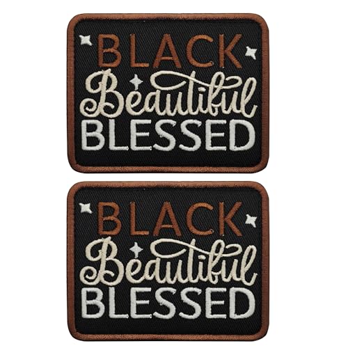 Schwarze schöne gesegnete bestickte Applikationen Patches, Humor lustiger dekorativer Reparaturflicken, taktisches Moralabzeichen für Kleidung, Rucksäcke, Hüte, 8,5 x 7,9 cm von ODSS