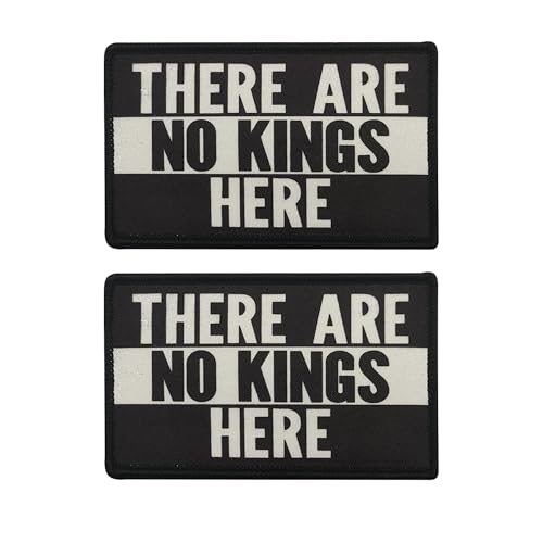 Tactical Moral Patches, "There are No Kings Here", 8,9 x 5,9 cm, Schwarz und Weiß, 2 Stück von ODSS