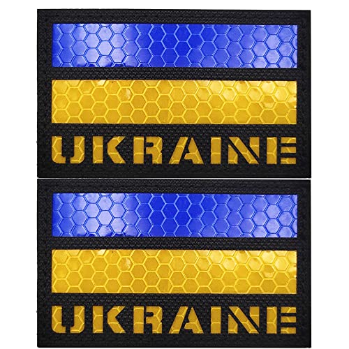 Ukraine Flagge IR Infrarot Reflektierende Patch Applikationen Ukrainian DIY Tactical Military Moral Emblem Armband Abzeichen Dekorative Patches (Farbe-1) von ODSS