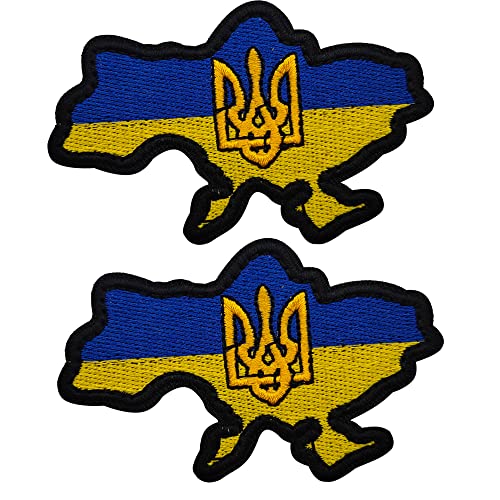 Ukraine Ukrainische Karte Flagge bestickte Applikation Patches DIY Taktische Militär Morale Emblem Armband Abzeichen Dekorative Aufnäher Applikationen von ODSS