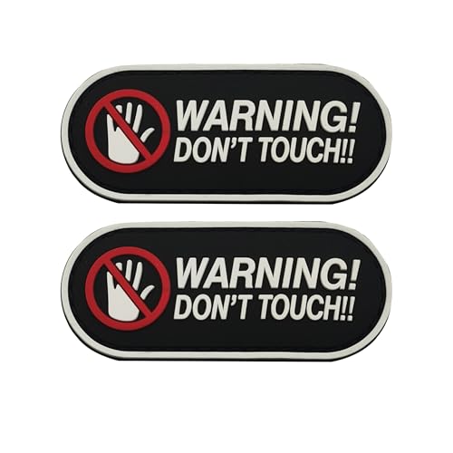 Warnung Don't Touch PVC Moral Patches Dekorative Applikationen Emblem Abzeichen Reparatur Patch für Kleidung, Rucksäcke, Hüte, Jeans, Taschen, 2,4 x 5,9 cm, 2 Stück Warnung Don't Touch PVC Moral Patches Dekorative Applikationen Emblem Abzeichen Reparatur Patch für Kleidung, Rucksäcke, Hüte, Jeans, Taschen, 2,4 x 5,9 cm, 2 Stück von ODSS