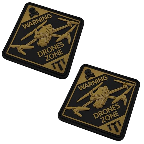 Warnung Drones Zone PVC Moral Patches 8 x 8 cm Taktische Militär Outdoor Rucksäcke Abzeichen Klettverschluss Rückseite 2 Stück Warnung Drones Zone PVC Moral Patches 8 x 8 cm Taktische Militär Outdoor Rucksäcke Abzeichen Klettverschluss Rückseite 2 Stück von ODSS